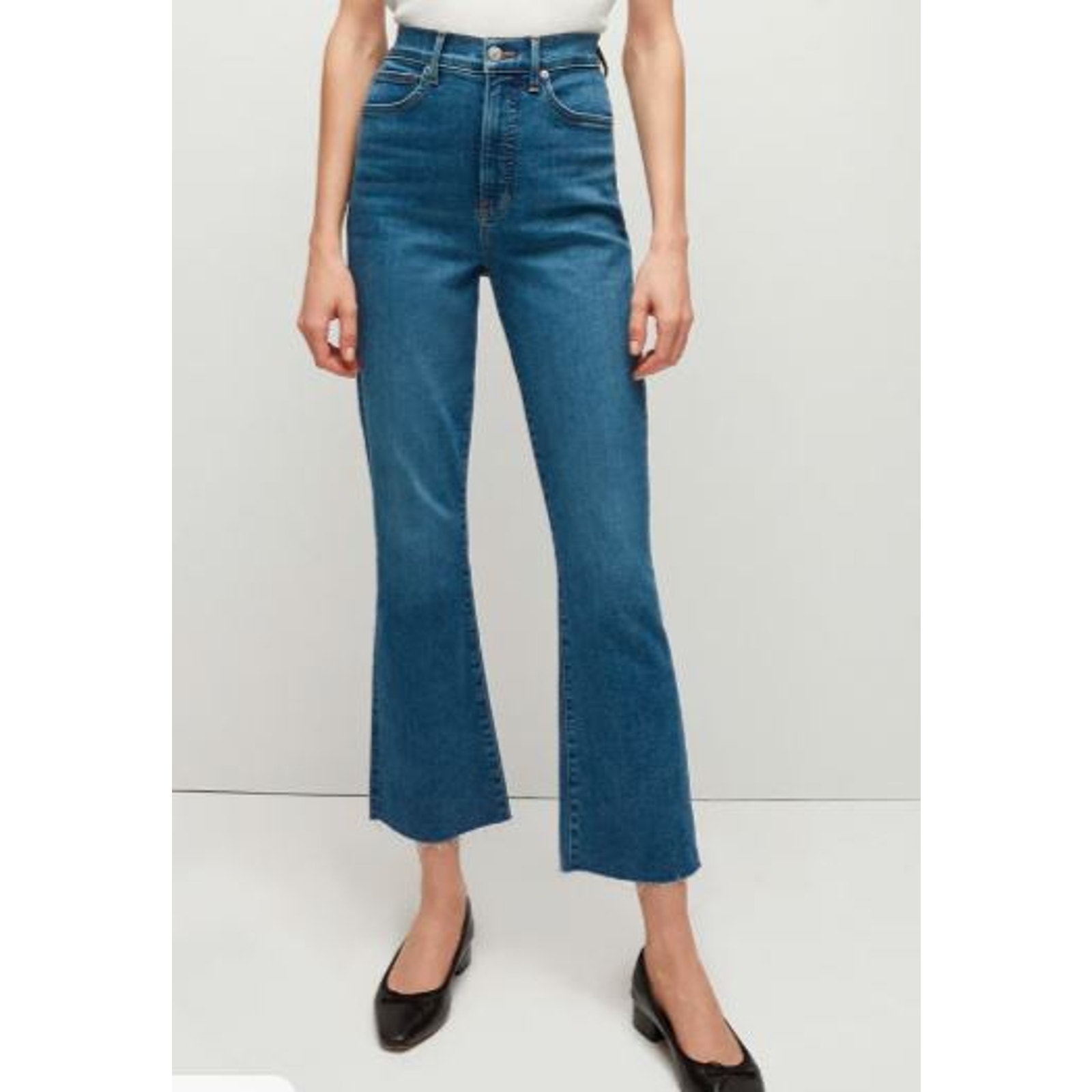 Veronica Beard Carolina Skinny Kick-Flare Jean Nwt $298 Serendipity Blue 27
